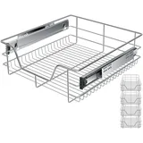 KESSER® Teleskopschublade 4x 50 cm ✓ Küchenschublade ✓ Küchenschrank ✓ Korbauszug ✓ Schrankauszug ✓ Vollauszug ✓ Schublade