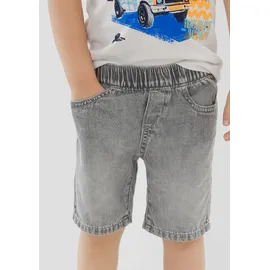 s.Oliver Loose Fit Pull on Jeansshorts aus reiner Baumwolle, Mittelgrau, 92
