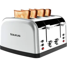 TAURUS Toaster Vintage Four Grau