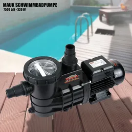 Mauk Schwimmbadpumpe schwarz 320 W