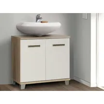 Forte Waschbeckenunterschrank 2 Türen 62 x 68,6 x 34,8 cm Weiß