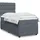 vidaXL Boxspringbett mit Matratze Dunkelgrau 180x200 cm Samt
