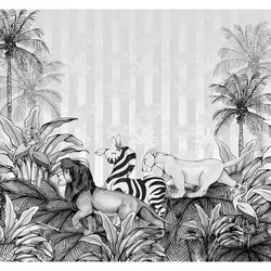 KOMAR Vliestapete »Lion King Monochrome«, bunt, glatt