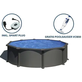 Gre Runder Stahlwandpool Ø 460 x 132 cm inkl. Sandfilteranlage