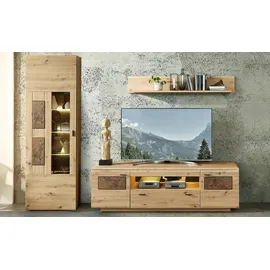 Livetastic Wandkombination Madera II ¦ holzfarben ¦ Maße (cm): B: 255 H: 201 T: 47.0