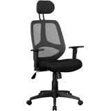 FineBuy Jordan Stoff Schwarz