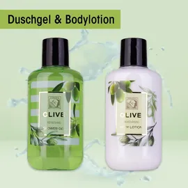 Accentra Duschset Frauen Geschenkset Olive Lotion 1 Stück