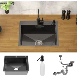 ML-Design Edelstahl Küchenspüle Einbauspüle mit Ablaufgarnitur