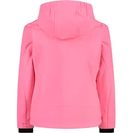 CMP Jungen Softshelljacke Für Kinder Mit Fester Kapuze, Rosa Fluo-Weiß, 116 EU