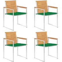 vidaXL Gartenstuhl 48,9 x 48 x 85 cm grün 4 St.