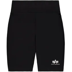 Bikerhose ALPHA INDUSTRIES "Alpha Industries Women - Shorts Basic Bike Shorts SL Women", Damen, Gr. XS, Normalgrößen, schwarz, Obermaterial: 95% Baumwolle, 5% Elastan, Hosen