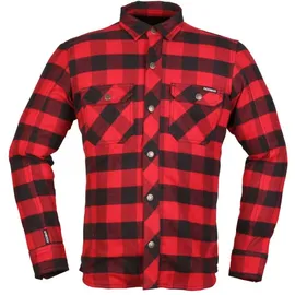 Modeka Nooner Hemdjacke Rot/Schwarz 3XL