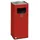 Proregal Klassischer Kombiascher eckig HxBxT 70,5 x 33 x 33 cm Verzinkter Stahl Rot