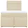 vidaXL Boxspringbett mit Matratze Creme 120x200 cm Stoff - Creme