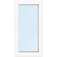 Fenster 50x100 cm, Kunststoff Profil aluplast IDEAL® 4000, Weiß, 500x1000 mm, einteilig festverglast, 2-fach Verglasung, individuell konfigurieren
