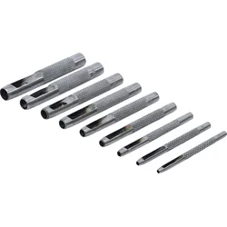 BGS DIY 50619 Satz Locheisen Lochpfeifen Lochflöten Lochstanzer 2,5 - 10 mm 9 teilig