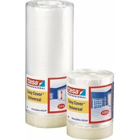 Tesa 04368-00011-01 Abdeckfolie Easy Cover® 4368 Universal - Malerabdeckfolie mit integriertem Malerband 300 mm, Polyethylenterephthalat