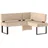 Eckbank OTTO HOME "Oliver mit Metallgestell, Küchenbank", weiß (beige (castello 8622), schwarz), B:220cm H:89cm T:160cm, Holzwerkstoff, Massivholz, Polyester, Sitzbänke, Eckbank, verschiedene Bezüge Cord Esszimmerbank OTTOs Choice