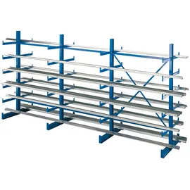 Schulte Lagertechnik Kragarmregal Metall 3750x2000mm blau