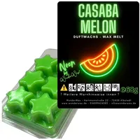 WonderWax Duftwachs WonderWax® Neon Duftwachs 6 Sterne (Heißer Apfelkuchen), Duftrichtung: Casaba Melone & Santal