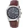 Funkuhr ETT Gobi, braun, Armbanduhren, Herren, Armbanduhr, Herrenuhr, Datum, Solar, Lederarmband