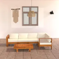 Faroom Gartenmöbel Set Holz Ecksofa Sitzgruppe Loungemöbel Massivholz Akazie