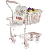 DE CUEVAS TOYS Koala-Supermarktwagen mit Zubehör und Babytrage DeCuevas 52179