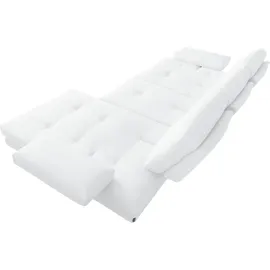Calia Italia Ecksofa CALIA ITALIA "Toby Wing, B/T: 288/153 cm, Designsofa mit hohem Sitzkomfort, L-Form", weiß (bianco puro bull), B:288cm H:90cm T:153cm, Leder BULL (100% Leder), Sofas, Ecksofa, inklusive Sitztiefenverstellung, Füße in chrom glänzend