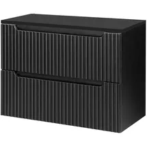 [en.casa] Waschbeckenunterschrank Skelbolu 80,4 x 59,5 x 40 cm Schwarz