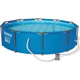 Bestway 56408 Frame Pool 305x76cm Steel Pro Set Schwimmbad Becken Filterpumpe