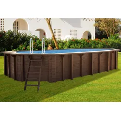 Interline Summer Holz Schwimmbad Bali | Braun | 640x400x136 cm