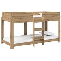 vidaXL Etagenbett Artisan-Eiche 100 x 200 cm Holzwerkstoff