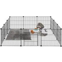 EUGAD Freilaufgehege 142 x 72 x 36 cm schwarz