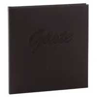 Goldbuch Gästebuch Leder, 23x25cm, schwarz