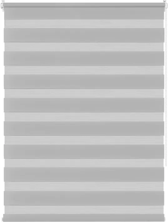 【3 € Rabatt ab 10 €】EcoHue DuoRollo Klemmfix Doppelrollo, ohne Bohren, mit Klemmträgern, für Fenster und Türen, Hellgrau, B 65 cm x H 150 cm, 1 Stück