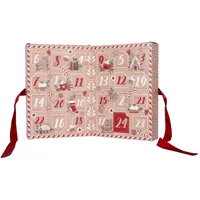 Luxus Adventskalender Duftkerzen Geschenkset - 22 x 31 x 12 cm - 24 teiliges Weihnachtsgeschenk - Aufklappbarer Adventskalender - Rot - Rot
