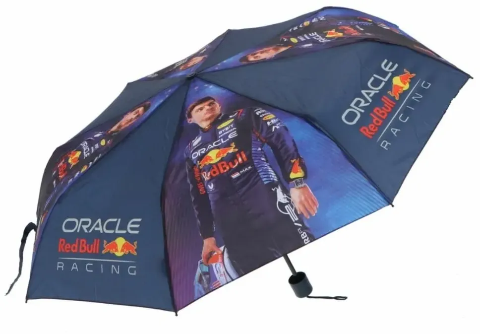 Red Bull Regenschirm –Max Verstappen Wetterfest mit Red Bull Power