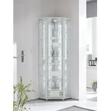 fif Möbel Eckvitrine Schränke weiß Eckvitrine Glasvitrine Glasvitrinen Schränke (595205)