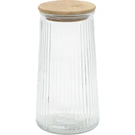 Excellent Houseware Glasbehälter 11 x 11 x 21,2 cm 1-tlg. braun transparent