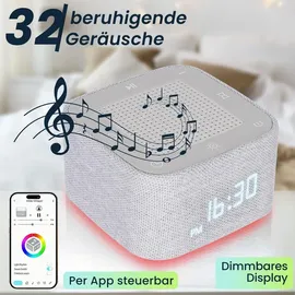 shop'n smile ideoon White Noise Wecker silber/weiß