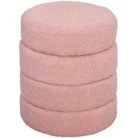 Homcom Sitzhocker, Fußhocker, Runder Polsterhocker, Fußstütze mit Sitzkissen, für