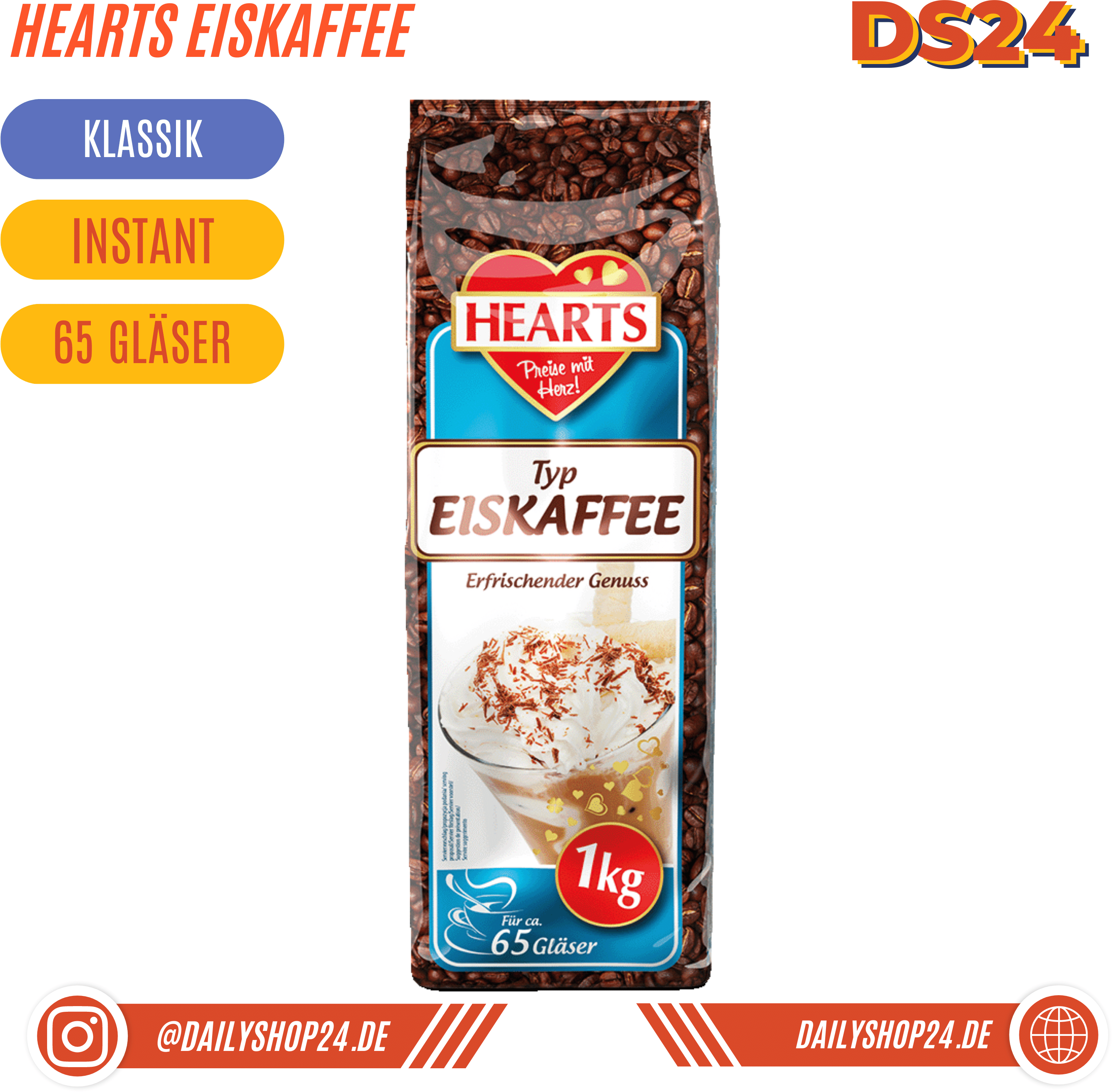 HEARTS Eiskaffee - 1 St√ock / Eiskaffee