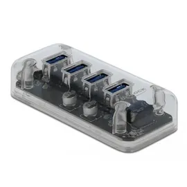 DeLock 64087 USB 3.0 Hub mit 4 Ports transparent