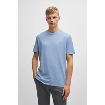 Boss T-Shirt "Tegood", Jungen, Gr. S, blau (open blau470), Single Jersey, Obermaterial: 100% Baumwolle, regular fit normal, Rundhals, eingesetzt eingefasste Kante, Shirts T-Shirt, Rundhalsausschnitt, Regular Fit, Logoschriftzug