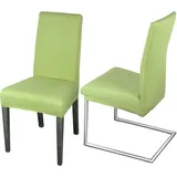 Staboos Stuhlhussen 2er Set - Hochwertige und elastische Stuhlhussen für Swingstühle - Pflegeleichte Stuhlbezüge & Hussen für Stühle - Perfekter Stuhlbezug 2er Set - ÖKO TEX Zertifiziert - Hellgruen