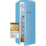 GGV Exquisit RKS325-V-H-160E Retro-Kühlschrank (225 l, 1410 mm hoch, Blau)