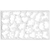 Städter Keksausstecherbrett 37 x 22 cm Weiß mit 9 Motiven,