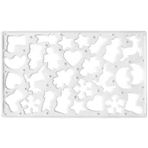 Städter Keksausstecherbrett 37 x 22 cm Weiß mit 9 Motiven,