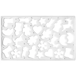Städter Keksausstecherbrett 37 x 22 cm Weiß mit 9 Motiven,