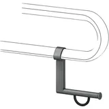 Normbau Papierrollenhalter Normbau Serie Cavere aus Aluminium, Anthrazit-metallic, passend für Stützgriffe - 7449110095